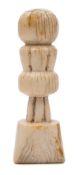 A 19th century marine ivory seam rubber:,