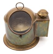 A brass yacht binnacle compass:,