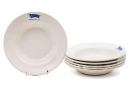 Currie Line Ltd, a set of six earthenware soup bowls by Ridgeway Potteries Ltd:,