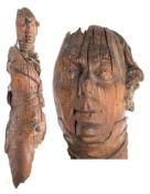 A late 18th/early 19th Century carved stern figure salvaged from the River Severn:,