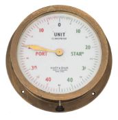 A circular brass bulkhead 'Unit' clinometer by Lilley & Gillie:, signed to dial as per title,