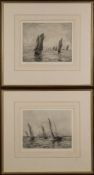 William Lionel Wyllie [1851-1931]- The Fishing Fleet,:- two etchings,