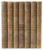 MELVILLE, G. J. Whyte - The Works : 7 vols, half calf spines a bit dry, 8vo, Longmans, Green, 1890s.