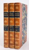 MARRYAT, Captain Frederick - Newton Forster ; or, the Merchant Service : 3 vols, rebound half calf,