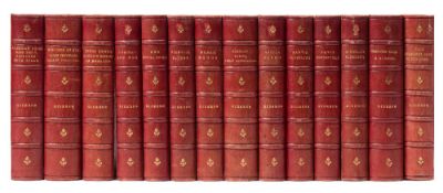 DICKENS, Charles : Works, ' Charles Dickens's ' Edition, 21 vols bound in 14, crimson half morocco,