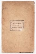 RACHET, Mrs - A Short Treatise on the Use of the Globes, for Mrs. Rachet's School.