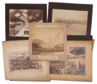TILBURY DOCKS : a group of 15 mounted photographs depicting the opening of the docks,
