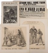 EXETER : A collection of ephemera relating to Exeter including broadsides for land sales,