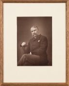GILBERT, Sir William Schwenck : Woodburytype photograph after Herbert Rose Barraud, f & g,