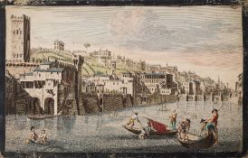 VUE DU OPTIQUE : Florence 4 hand coloured copper engravings, 460 x 300 mm, R. Sayer & P.