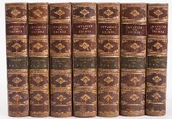 KINGLAKE, The Invasion of the Crimea : 7 vol set, folding maps, half calf, 8vo, William Blackwood,