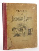LLOYD'S Sketches of Indian Life : cloth backed pictorial boards, 17 colour plates by W.