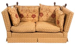 A Brights of Nettlebed Knole style twin seat settee:,