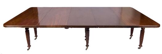 A 19th Century Irish mahogany dining table:,