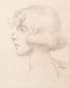 * Leon Underwood [1890-1975]- Portrait of a young girl, head and shoulders,