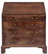 A George III mahogany bureau,