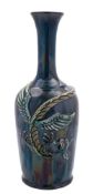 A Longpark (Torquay) pottery vase: of mallet shaped form with raised flaring neck,