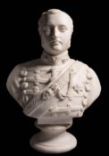 A 19th century parian portrait bust of Prince Albert Edward future King Edward V11 modelled head