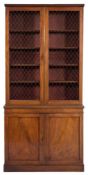 An early 19th century mahogany bookcase,