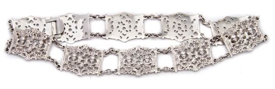 A late Victorian silver belt, maker Grey & Co, London,