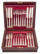 A William IV silver Kings pattern fruit set, maker Atkin & Oxley, Sheffield,