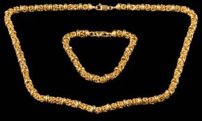 A necklace of hollow Byzantine linking,