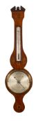 Vigano & Pianta a Sheraton-style inlaid wheel barometer: the mahogany case having shell and floral