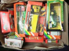 A boxed group of Britains farm and agricultural vehicles:, including 9583 Tipper truck,