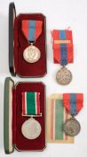 A group of three Imperial Service Medals and a Woman's Voluntary Service Medal:,