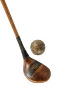 A late 19th /early 20th century leather Eton Fives hand ball:,