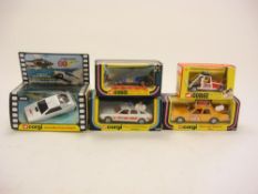 Corgi No 339 Rover 3500 Police Car: No 269 James Bond Lotus Esprit, No 327 Chevrolet Caprice Taxi,