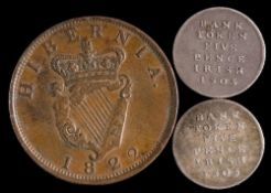 An 1822 Irish penny,