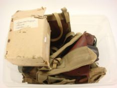 A collection of various canvas webbing etc:,