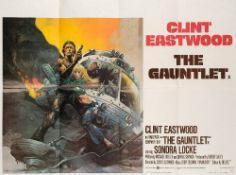 A British quad film poster for 'The Gauntlet' (1977) and another fo 'Doc Savage (1975):,