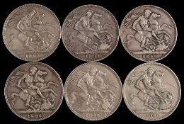 Six veiled head Crowns, 1893-96, 1898,