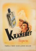 Two mid-20th century Italian lithograph advertising posters:, one for 'Baicoli' biscuits by Emka,