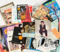 A collection of signed programmes and press photographs:, including Cliff Richard, The Shadows,