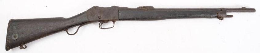 A Martini Henry action rifle in excavated condition:, 94cm long.