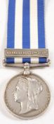 Egypt Medal 1882-1889 with Alexandria Clasp to 'J Rann Gnr RMA HMS Invincible:.