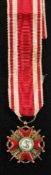 A WWI period miniature of the Russian Order of St Stanislaus:.