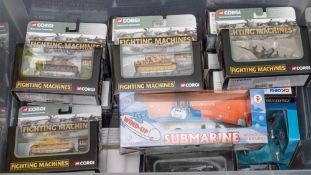 A boxed group of Corgi military vehicles:,
