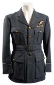 An RAF tunic by Simpson, Piccadilly:, with ribbon bar to chest.