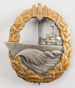 A reproduction German WWII Kriegsmarine Destroyer badge in the manner of Schwerin:.