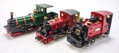 Bransch Lines OO/HO scale, two 0-4-0 tank locomotives:, together with a similar 0-4-2 locomotive,