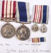 A QEII Royal Navy pair to 'D/JX 661821 A D Shuker PO TEl RN':,