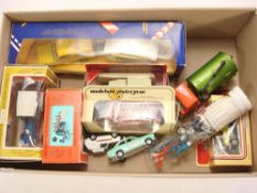 Britains Farm Series No 9524 Ford 6600 Tractor: No 9536 Cultivator, Corgi C14 AA Van and Caravan,
