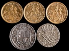Three Victorian To Hanover tokens 1837:,