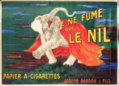 Leonetto Cappiello (1875-1942) French lithograph advertising poster 'Je Ne Fume Que Le Nil',