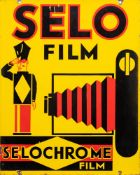 A double sided enamel advertising sign for 'Selo Film, Selochrome' :,