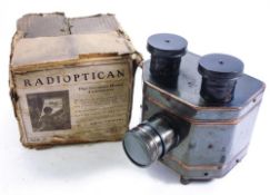 A tinplate Radioptican projector by H C White Company , Vermont USA:,
